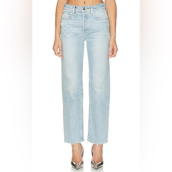 NWT Etica Tyler Vintage Straight Sz 27 Sea Foam Distressed - Picture 1 of 11